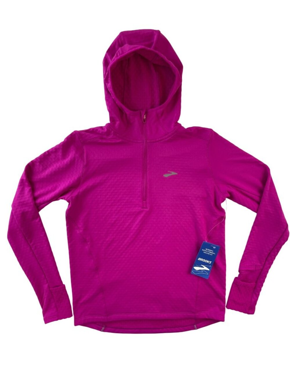 Brooks Notch Thermal Hoodie 3.0 Fuchsia Pink Zip Athletic Top Women's Sz XS NWT